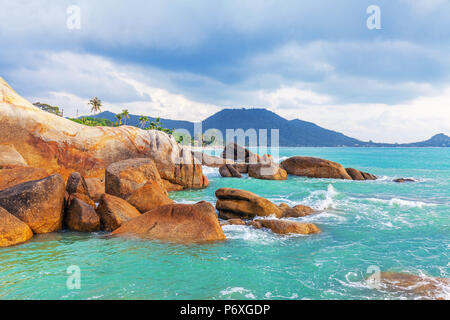 Hin Ta e Hin Yai rocce. Un famoso luogo dell'isola di Koh Samui in Thailandia. Foto Stock