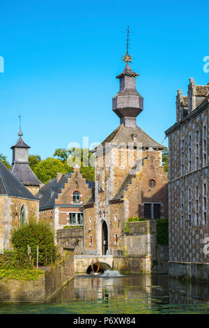 Belgio, Waloon (regione Vallonia), provincia di Liegi. Chateau de Jehay Castello. Foto Stock