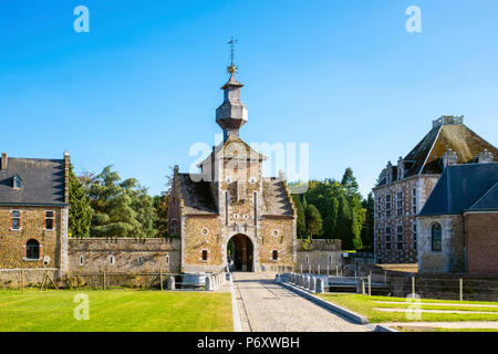 Belgio, Waloon (regione Vallonia), provincia di Liegi. Chateau de Jehay Castello. Foto Stock