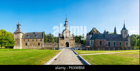 Belgio, Waloon (regione Vallonia), provincia di Liegi. Chateau de Jehay Castello. Foto Stock