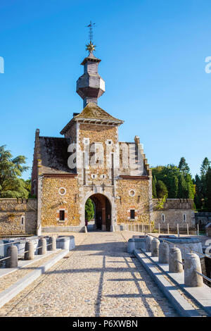 Belgio, Waloon (regione Vallonia), provincia di Liegi. Chateau de Jehay Castello. Foto Stock