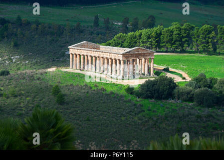 Tempio di Segesta, Segesta, Sicilia Foto Stock