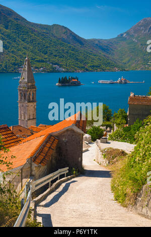 Montenegro e della Baia di Kotor, Perast Foto Stock