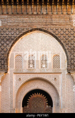 Il Marocco, Marrakech-Safi (Marrakesh-Tensift-El Haouz) regione, Marrakech. Ben Youssef madrasa, XVI secolo collegio islamico. Foto Stock