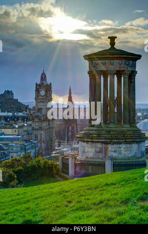 Regno Unito, Scozia, Edimburgo, Calton Hill, Stewart monumento Foto Stock