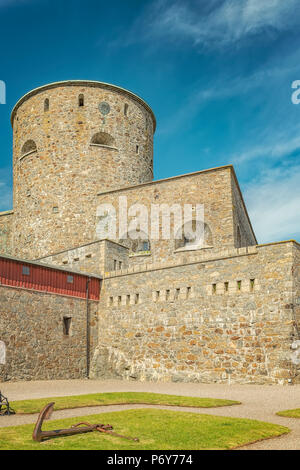 Carlsten è una fortezza di pietra si trova da Marstrand, su una piccola isola dell'arcipelago vicino la costa occidentale della Svezia. Foto Stock