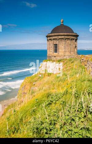 Mussenden Temple, Castlerock, County Antrim, Ulster regione, Irlanda del Nord, Regno Unito. Foto Stock