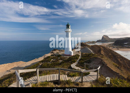 Nuova Zelanda, Isola del nord, Castlepoint, Castlepoint faro Foto Stock