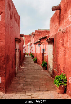Via Toledo, il Monastero di Santa Catalina, Arequipa, Perù Foto Stock