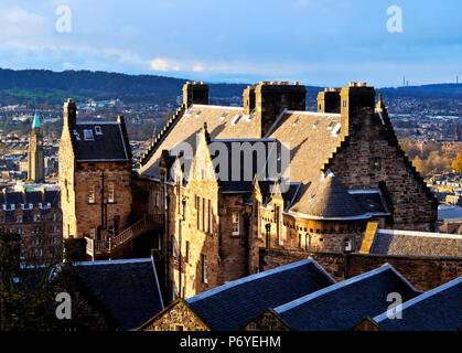 Regno Unito, Scozia, Lothian, Edimburgo, vista sul Castello di Edimburgo. Foto Stock