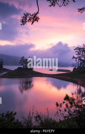 Sri Lanka, Hatton, Castlereagh Lago Foto Stock