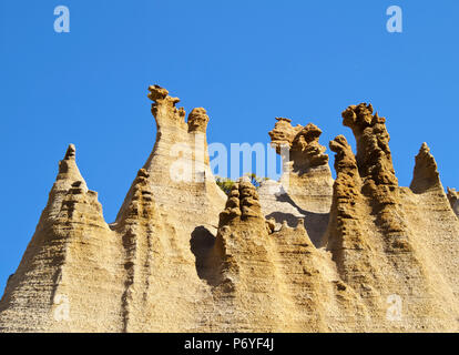 Spagna Isole Canarie, Tenerife, Villaflor, vista del Paisaje Lunar, il paesaggio lunare. Foto Stock