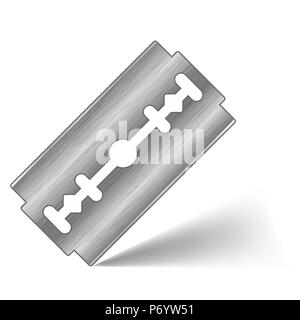 Tradizionale bordo doppia lama di rasoio. Strumento per il taglio dei capelli e la barba. Acciaio inossidabile Sheving attrezzatura. Foto Stock