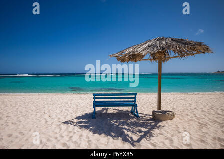 Isole Vergini Britanniche, Anegada, Loblolly Bay Beach, spiaggia vista Foto Stock