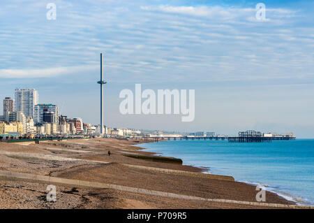 Brighton, tradizionale stazione balneare in East Sussex, Inghilterra Foto Stock