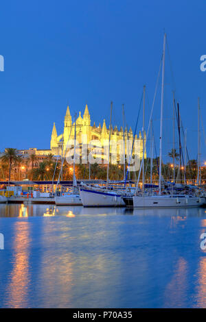 Isole Baleari Spagna, Mallorca, Palma de Mallorca, Cattedrale Foto Stock