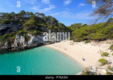 Isole Baleari Spagna, Menorca, Cala Macarelleta Foto Stock