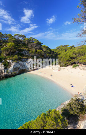 Isole Baleari Spagna, Menorca, Cala Macarelleta Foto Stock