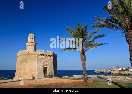 Isole Baleari Spagna, Menorca, Ciutadella, Città Vecchia, Sant Nicolau Castle Foto Stock