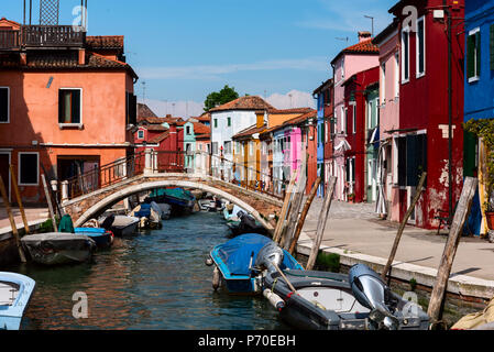 Burano, Venezia Italia, prese durante la primavera. Foto Stock