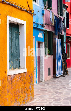 Burano, Venezia Italia, prese durante la primavera. Foto Stock