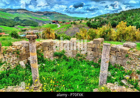 Berbero-Roman rovine di Djemila in Algeria Foto Stock