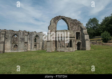 English Heritage Site Haughmond Abbey rovine sulla periferia di Shrewsbury, Shropshire, Luglio 2018 Foto Stock