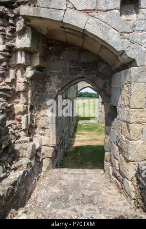 English Heritage Site Haughmond Abbey rovine sulla periferia di Shrewsbury, Shropshire, Luglio 2018 Foto Stock