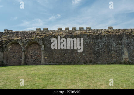 English Heritage Site Haughmond Abbey rovine sulla periferia di Shrewsbury, Shropshire, Luglio 2018 Foto Stock