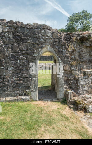 English Heritage Site Haughmond Abbey rovine sulla periferia di Shrewsbury, Shropshire, Luglio 2018 Foto Stock