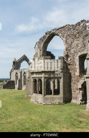 English Heritage Site Haughmond Abbey rovine sulla periferia di Shrewsbury, Shropshire, Luglio 2018 Foto Stock