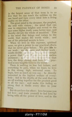 Inglese: immagine della pagina 59 dal Sentiero delle Rose (1913) di Christian D. Larson . 1913 4 Il percorso di rose, Larson (1913) immagine della pagina 59 Foto Stock