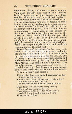 . Del poeta Chantry.. Inglese: la scansione del lavoro di Katherine Brégy 'del poeta Chantry' . N/A 5 del poeta Chantry pg 160 Foto Stock