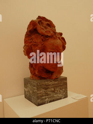 Français : Antoine Bourdelle, Buste de Ludwig van Beethoven, terre crue et fer sur zoccolo en bois peint en faux marbre, Musée d'Art Moderne et Contemporain de Strasbourg. 1903 10 Antoine Bourdelle-Beethoven (2) Foto Stock