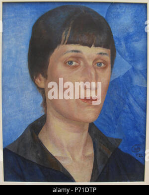 Inglese: 1922 Ritratto di Anna Akhmatova da Kuzma Petrov-Vodkin. Il dipinto si trova nella State Russian Museum di San Pietroburgo, Russia. Català: Retrat d'Anna Akhmátova fet per Kuzmá Petrov-Vodkin. Dansk: Anna Akhmatova i 1922 (Billede af Kuzma Petrov-Vodkin). Eesti: Anna Ahmatova, 1922. Portree autor Kuzma Petrov-Vodkin. Suomi: Kuzma Petrov-Vodkin, Anna Ahmatova, 1922. Galego: Akhmátova en 1922 (Retrato de Kuzma Petrov-Vodkin). Hrvatski: Ana Andrejevna Ahmatova, jedna od najboljih ruskih pjesnikinja. Magyar: Anna Ahmatova portréja (1922). Nederlands: Anna Achmatova. Porta Portret Koezma Foto Stock