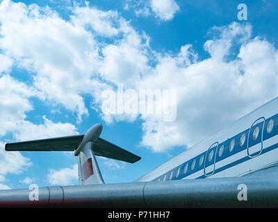 Vista laterale del passeggero un getto di aria compressa Foto Stock