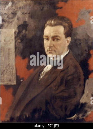 Ritratto del poeta irlandese Oliver St John Gogarty dipinta da Sir William Orpen, attualmente ospitato presso il Royal College of Surgeons in Irlanda . 1911 174 Orpen OSJGogarty Foto Stock