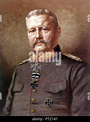10 Curt Aghte - Ritratto Paul von Hindenburg, c. 1915 Foto Stock