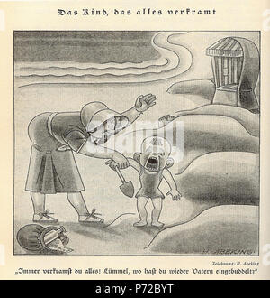 Deutsch: Hermann Abeking (1882-1939) - Das tipo, das alles verkramt inglese: Hermann Abeking (1882-1939) - Il bambino che smarrisce tutto . prima di 1939 10 Hermann Abeking - Das tipo, das alles verkramt - 1939 Foto Stock