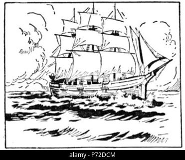 Slovenščina: Ilustracija Jožeta Beranka za slikanico Josipa Podmilšaka Žalost in veselje, Slovenski dom 1941 . 1941 7 BeranekZV341 Foto Stock