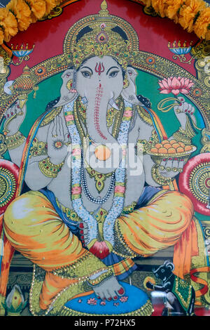 Ganesha, Sri Thenday Yutthapani tempio, Ho Chi Minh City, Vietnam, Indocina, Asia sud-orientale, Asia Foto Stock