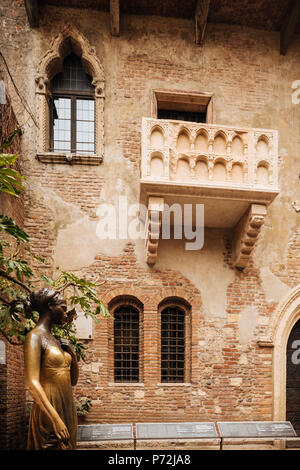 La casa di Giulietta (Casa di Giulietta), Verona, Veneto, Italia, Europa Foto Stock