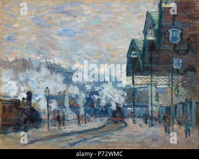 166 La Gare Saint-Lazare, Vue extérieure da Claude Monet Foto Stock