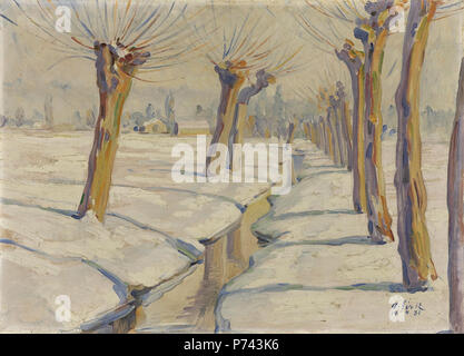 . 1931 2 Albert Sirk - Potok v zimi Foto Stock