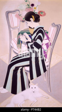 Inglese: accanto ai fiori, Hayami Gyoshu, Kabuki-za, Tokyo, Giappone : . 1932 7 Accanto a fiori da Hayami Goshu (Kabuki-za) Foto Stock