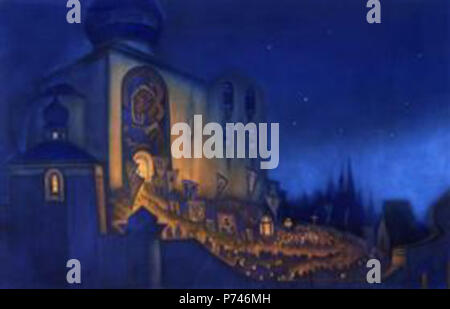 Il lavoro di Nicholas Roerich . prima di 1947 44 russo-pasqua.jpg!PinterestLarge Foto Stock