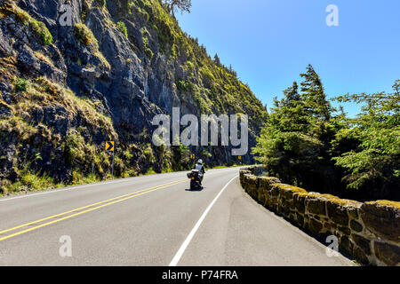 Autostrada 101 sulla costa dell'Oregon Foto Stock