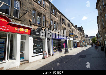 Market street nel centro di Lancaster England Regno Unito Foto Stock