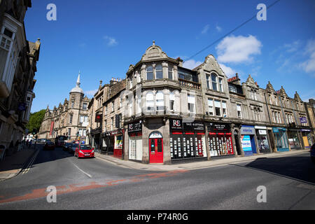 Camere di Castello Palazzo all'angolo di Market street e la Cina street in Lancaster city centre Inghilterra Regno Unito Foto Stock