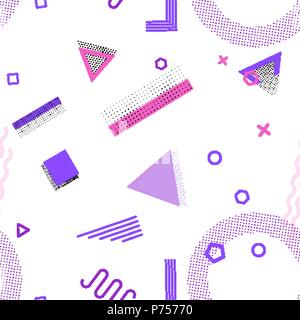 Modello senza soluzione di continuità con il vecchio stile di elementi geometrici Illustrazione Vettoriale